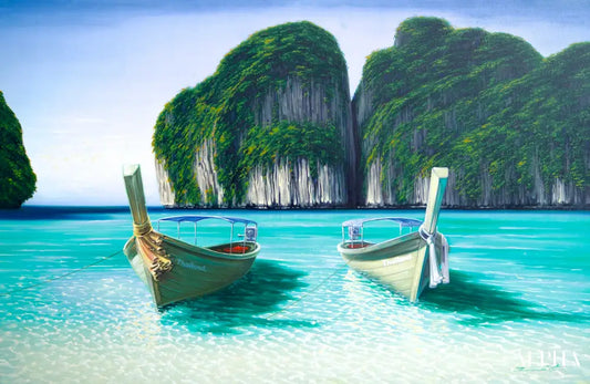 Maya Bay - Kampon | 120 X 75 cm Reproductions de tableaux à la peinture à l’huile