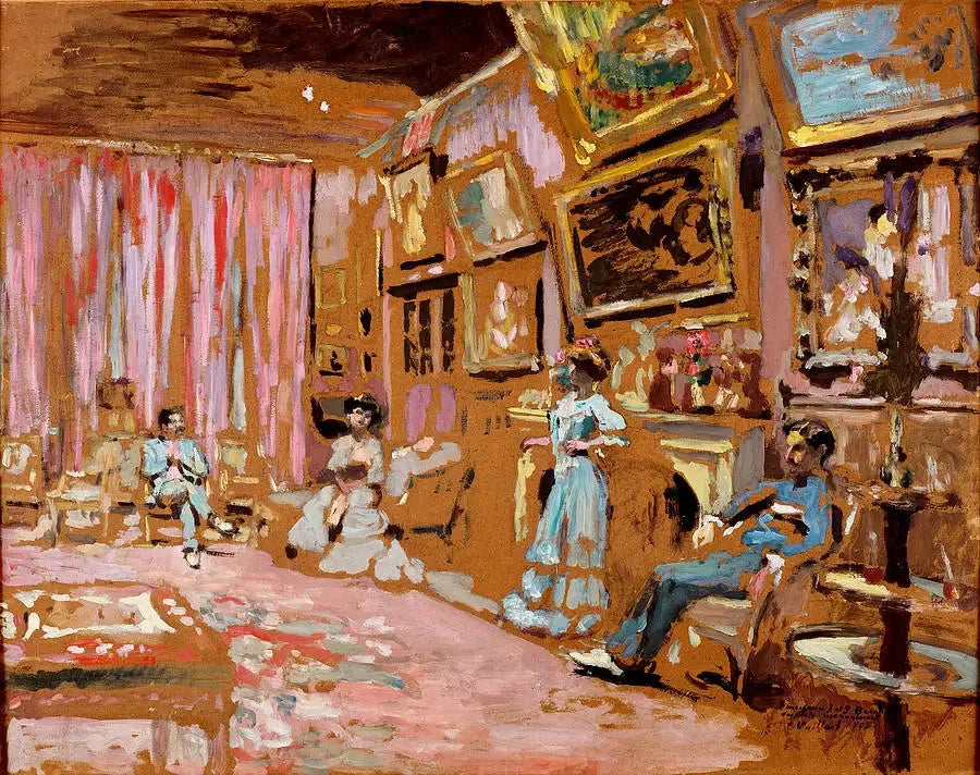 Messieurs et Mesdames Josse et Gaston Bernheim-Jeune au 107, avenue Henri Martin - Édouard Vuillard image 1 copie de tableau peinte à la main