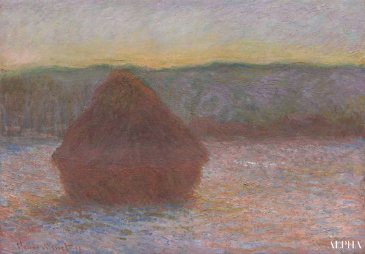 Meule, dégel, crépuscule - Claude Monet - Reproductions de tableaux et peintures haut de gamme