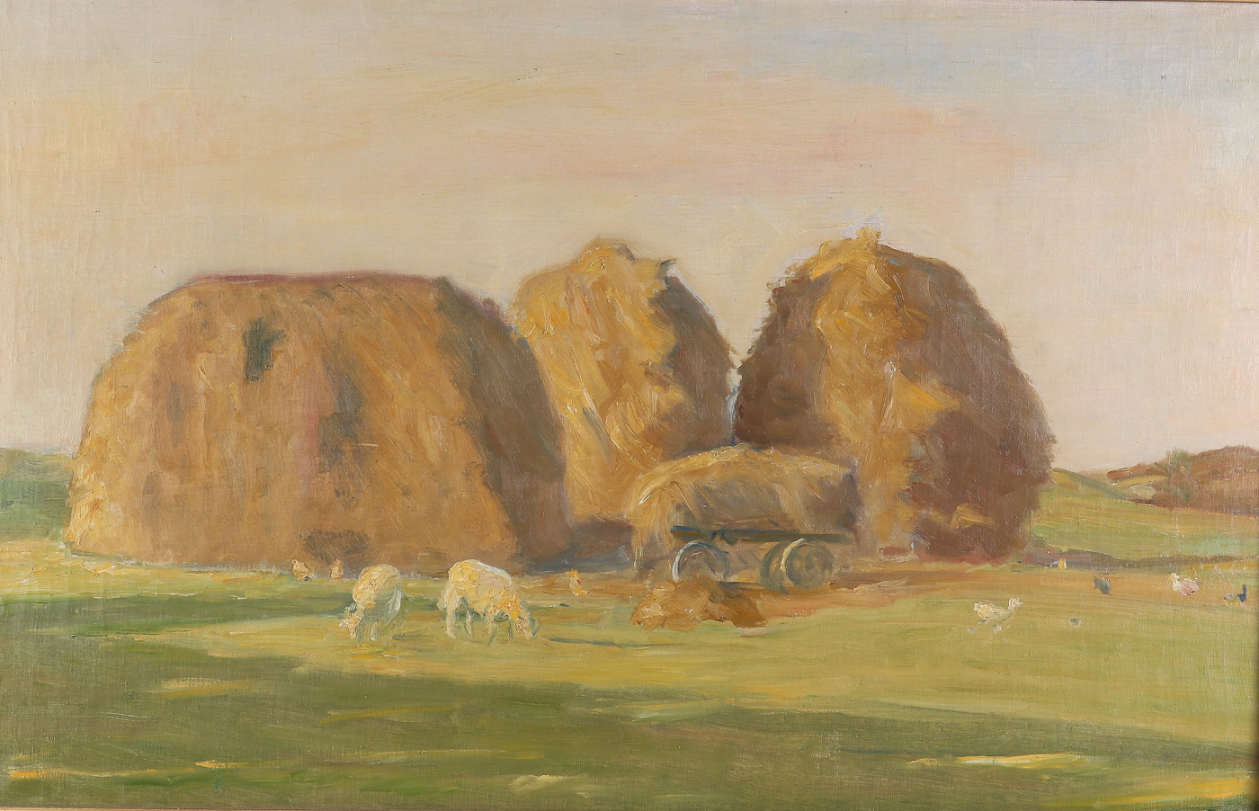 Meules de foin. - Michael Peter Ancher image 1 tableau peint à l’huile sur toile