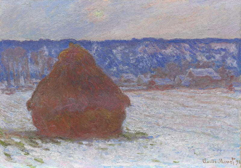 मील, बर्फ़ का प्रभाव - Claude Monet
