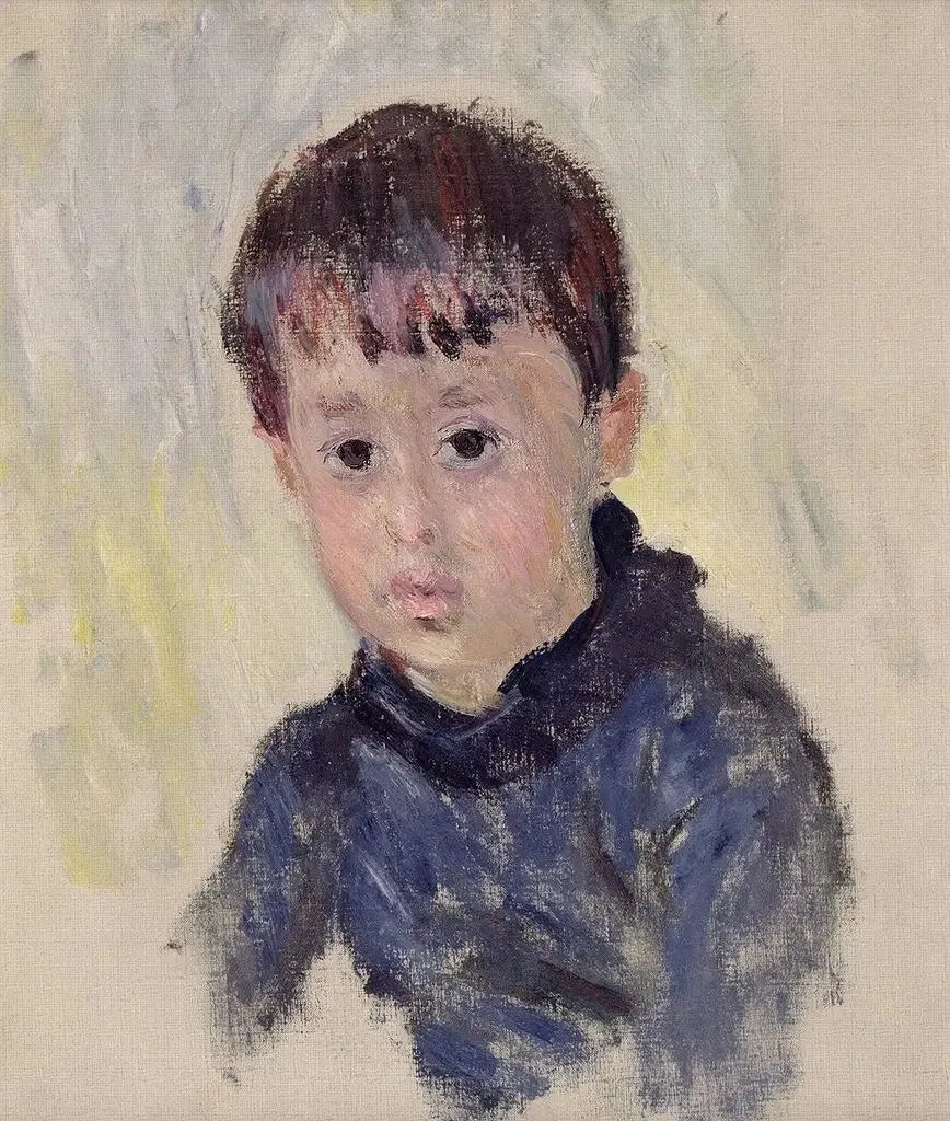 मिशेल मोनेट नीले स्वेटर में - क्लॉड मोनेट