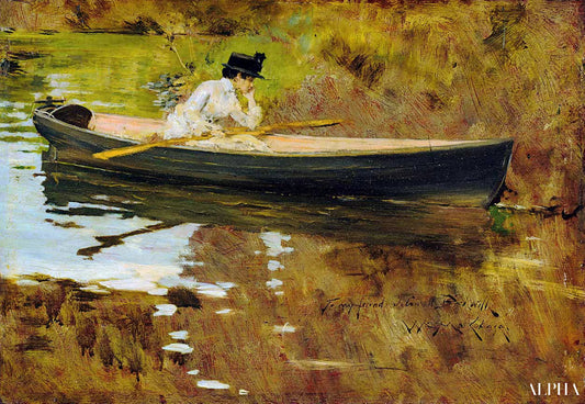 Mrs. Chase in Prospect Park - William Merritt Chase - Reproductions de tableaux et peintures haut de gamme