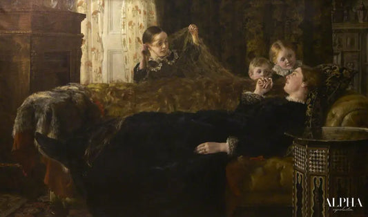 Mme Mortimer Collier et sa famille - John Collier Reproductions de tableaux à la peinture à l’huile