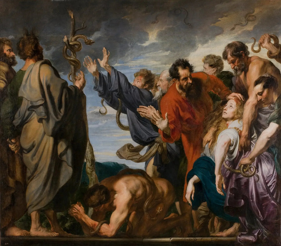 मोसे और ऐरिन का सर्प - Antoine van Dyck