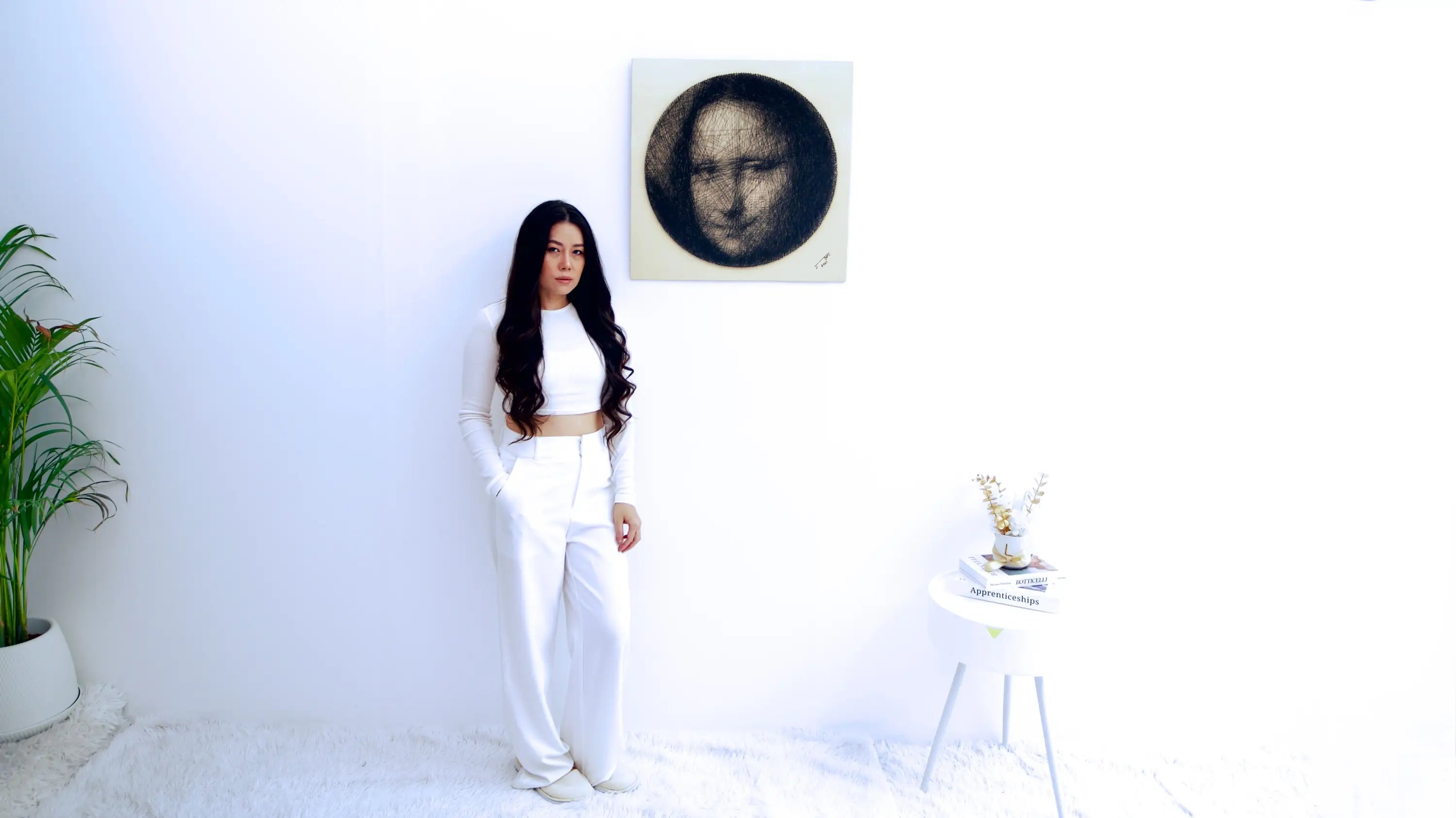 Mona Lisa String Art - Parida | 60 x 60 cm Reproductions de tableaux à la peinture à l’huile