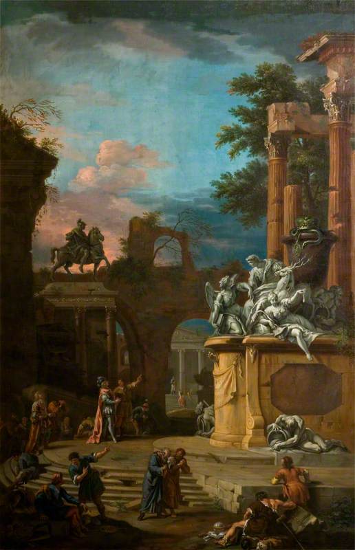 विलियम कैवेंडिश (1640-1707), 1म ड्यूक ऑफ डेवोनशायर - सेबास्टियानो रिक्की का काल्पनिक स्मारक
