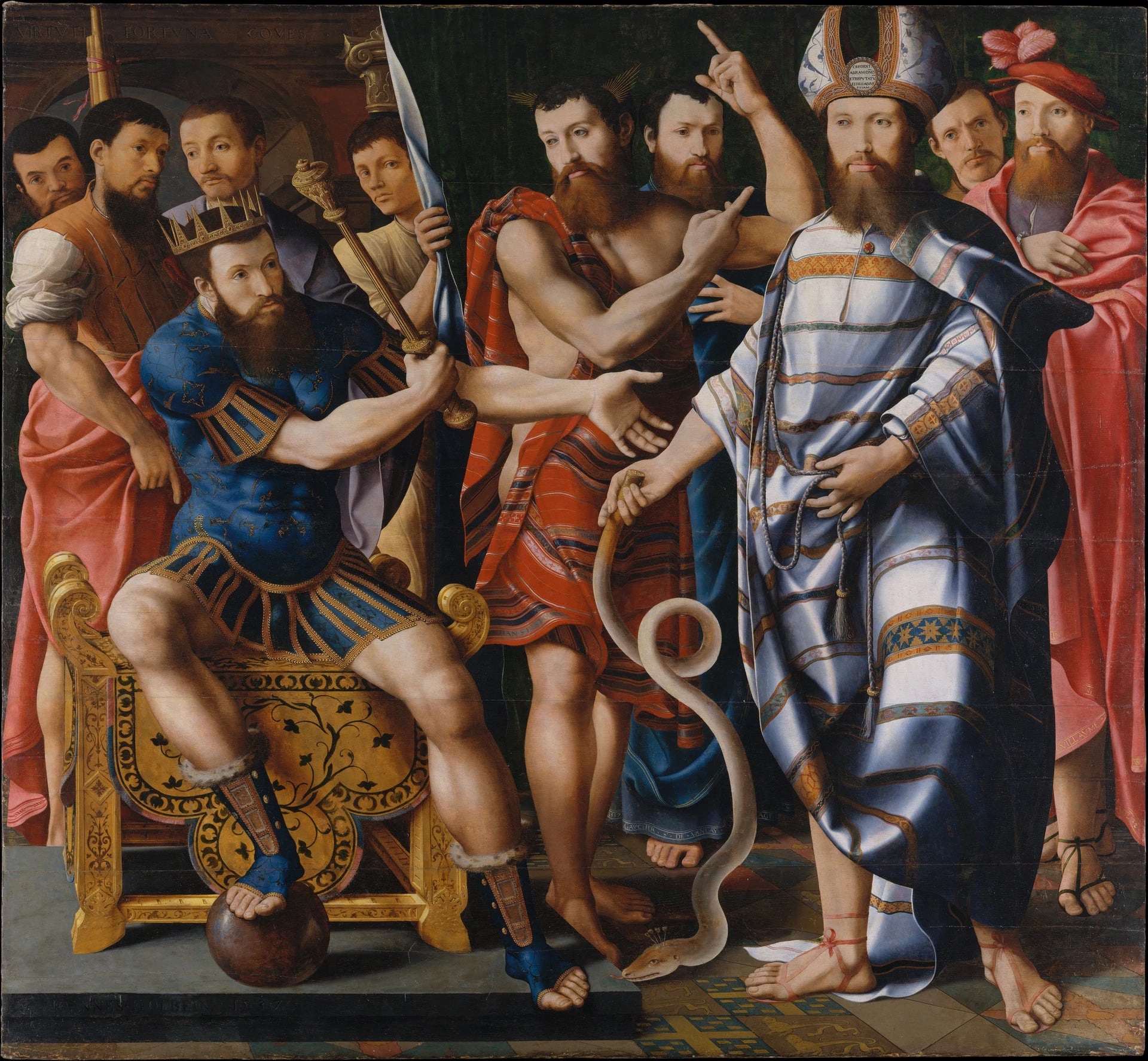 Moses and Aaron before Pharaoh: An Allegory of the Dinteville Family - Master of the Dinteville Allegory