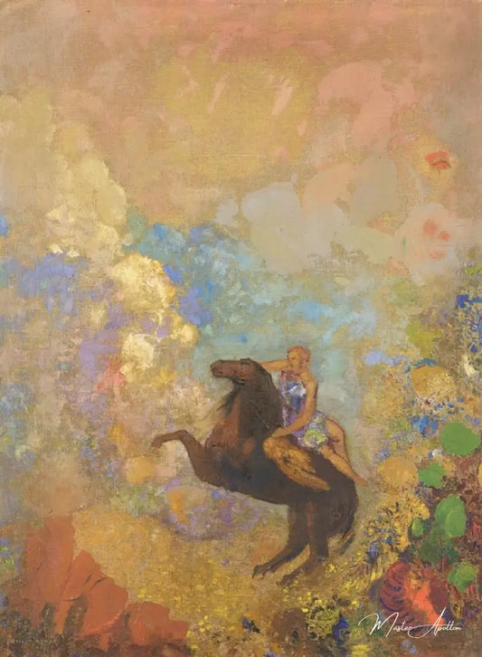 Muse sur Pégase - Odilon redon - Reproductions de tableaux et peintures haut de gamme