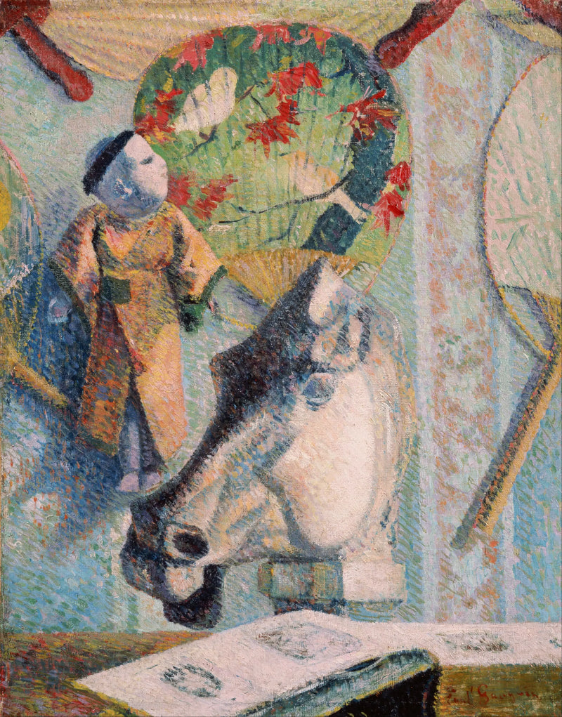 घोड़े के सिर के साथ मृत प्रकृति - पॉल गॉगेन