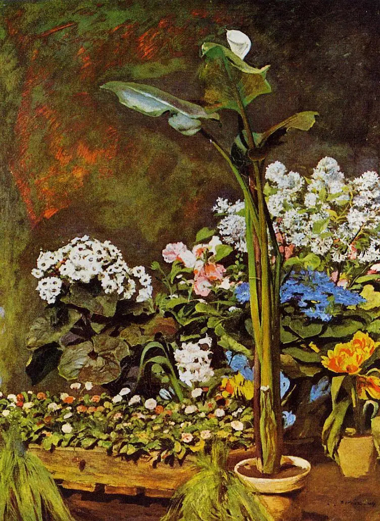 Nature morte, arum et fleurs - Pierre-Auguste Renoir image 1 copie de tableau peinte à la main