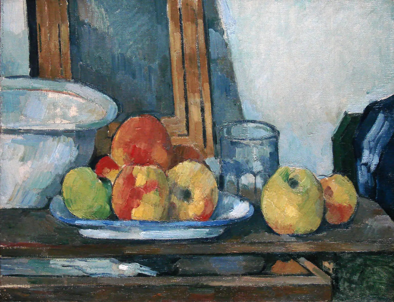Reproduction du tableau « Nature morte au tiroir ouvert - Paul Cézanne » par Alpha Reproduction en peinture à l’huile