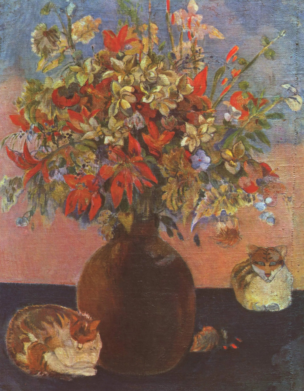 Nature morte aux chats - Paul Gauguin image 1 reproduction artisanale de tableau