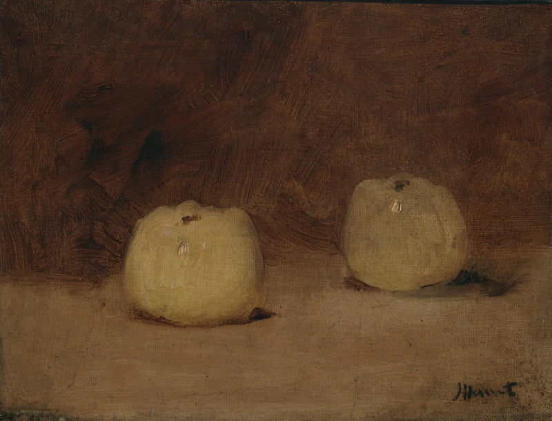 दो सेबों के साथ मृत प्रकृति - Édouard Manet