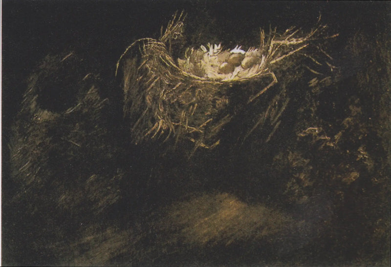 तीन पक्षियों के घोंसले के साथ मृत प्रकृति - विन्सेंट वैन गॉग