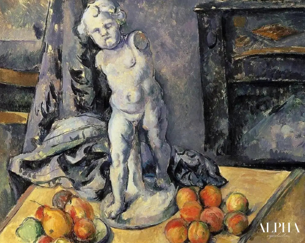 Nature morte avec cupidon en plâtre - Paul Cézanne - Reproductions de tableaux et peintures haut de gamme