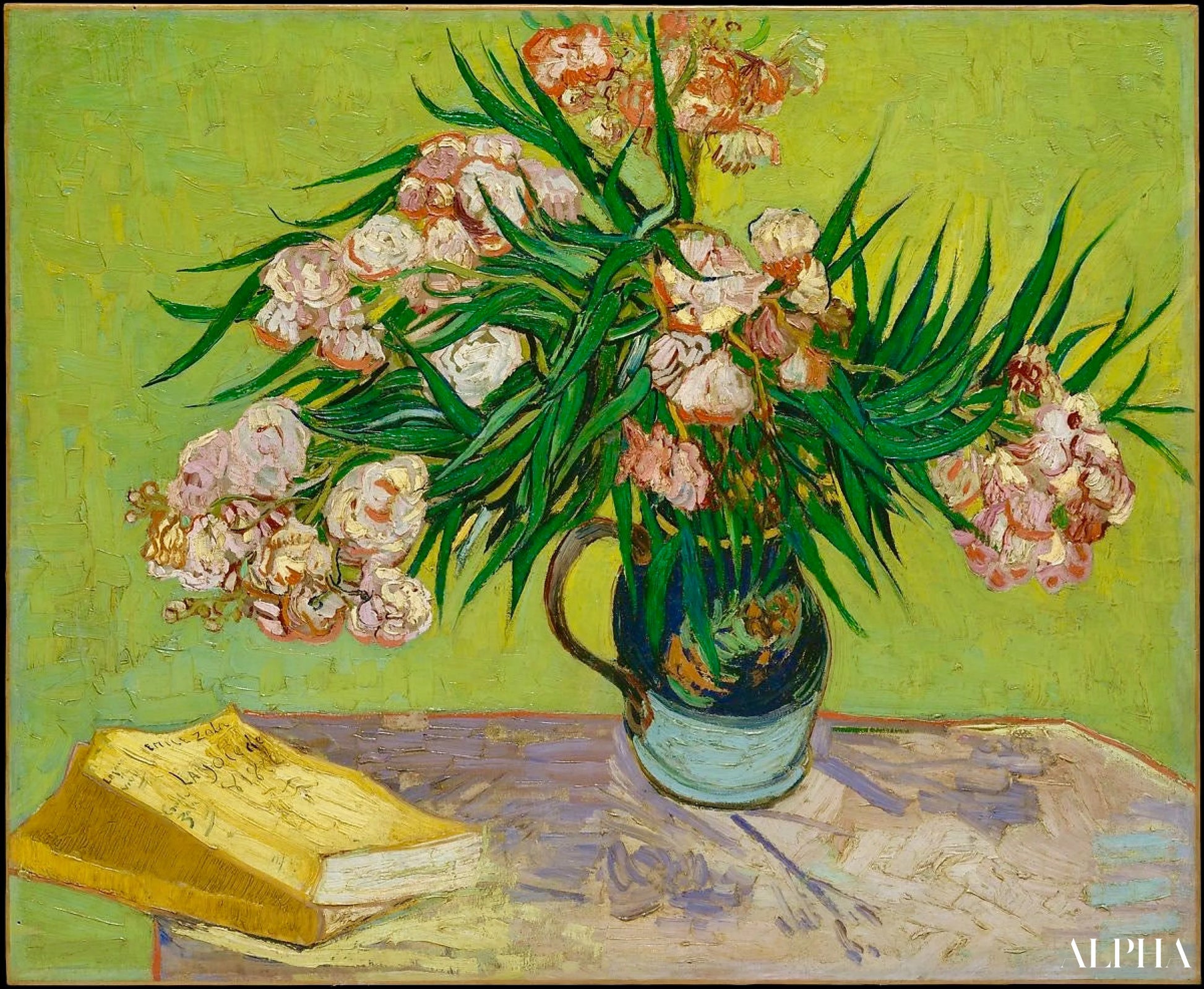 लॉरेल और किताबों के साथ मृत प्रकृति - Van Gogh - उच्च गुणवत्ता वाली चित्रकला और पेंटिंग की प्रतियां