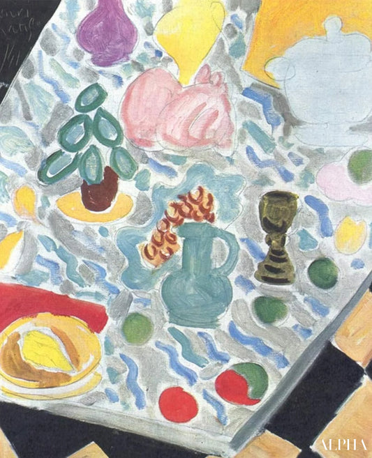 Nature morte avec table en marbre vert - Matisse - Reproductions de tableaux et peintures haut de gamme