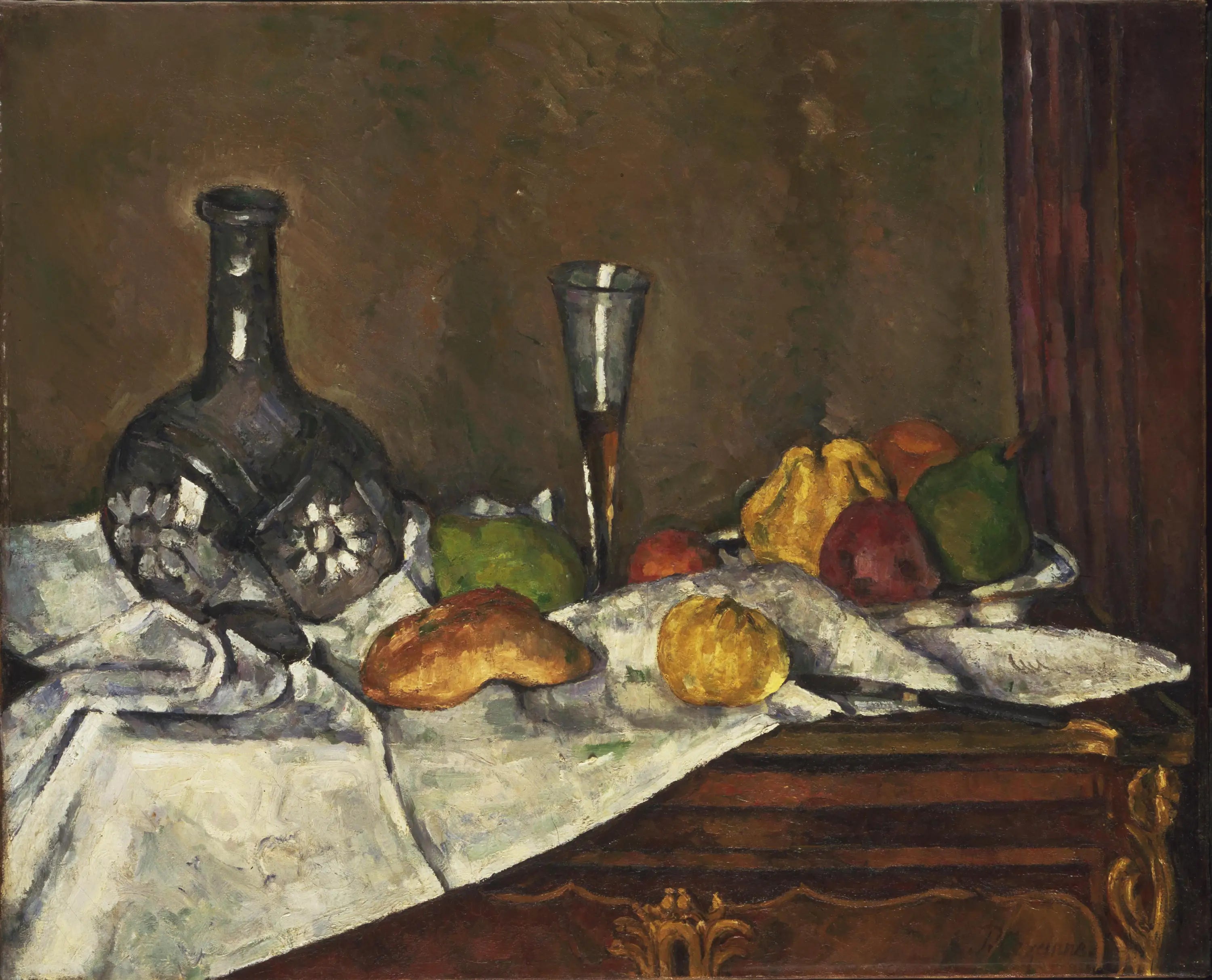 Reproduction du tableau « Nature morte avec un dessert - Paul Cézanne » par Alpha Reproduction en peinture à l’huile