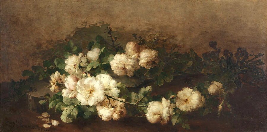 Nature morte à la guitare et aux roses - Margaretha Roosenboom