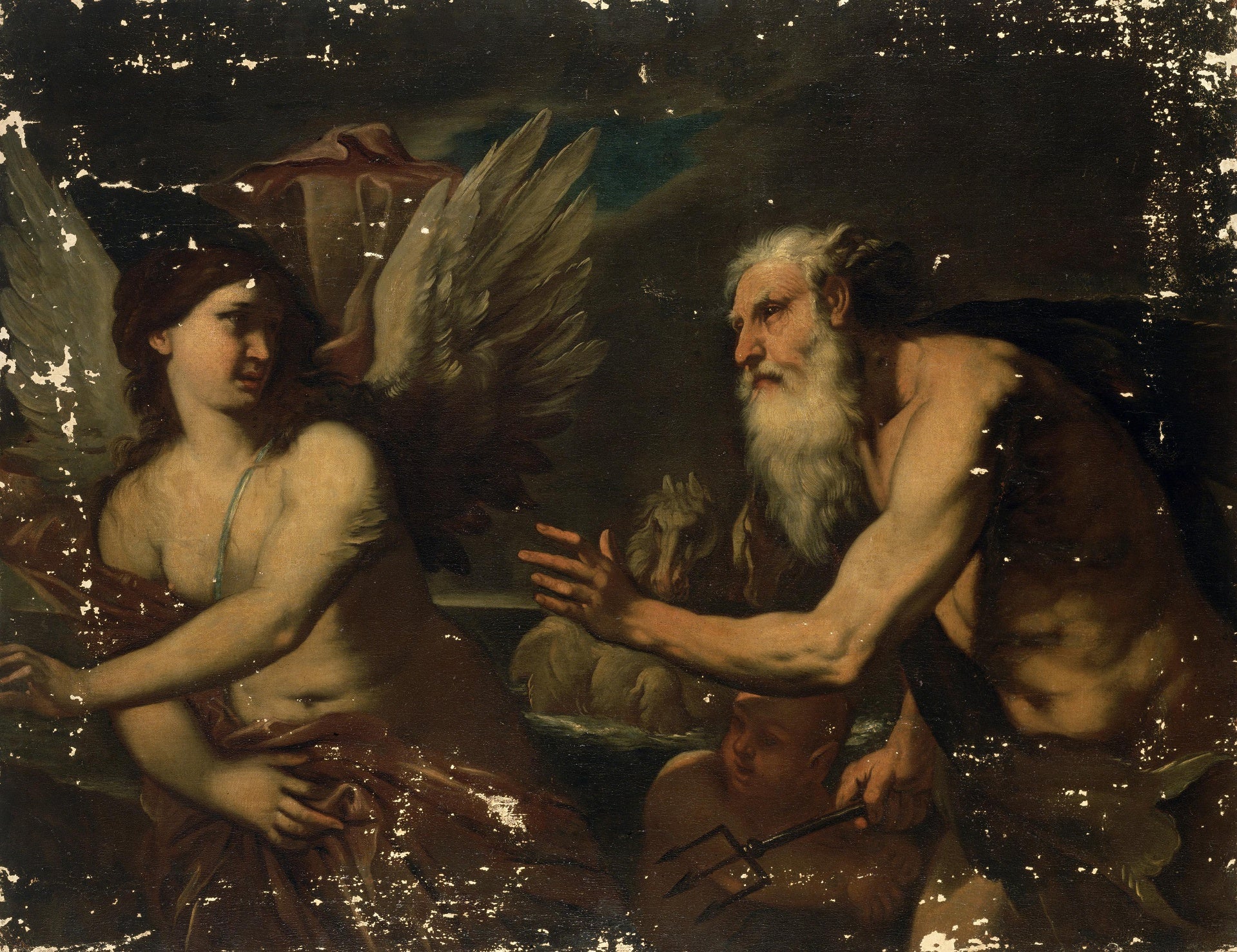 Neptune et Coronis - Luca Giordano image 1 copie peinte à la main à l’huile