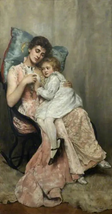 Reproduction du tableau « Nettie et Joyce - John Collier » par Alpha Reproduction en peinture à l’huile