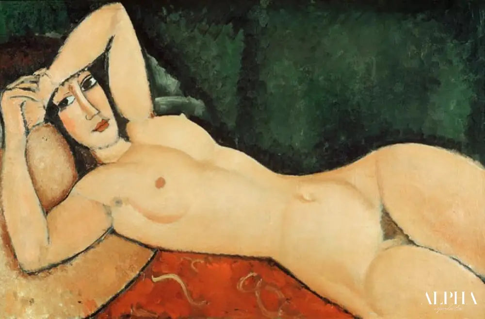 Nu couche un bras replie - Amedeo Modigliani - Reproductions de tableaux et peintures haut de gamme