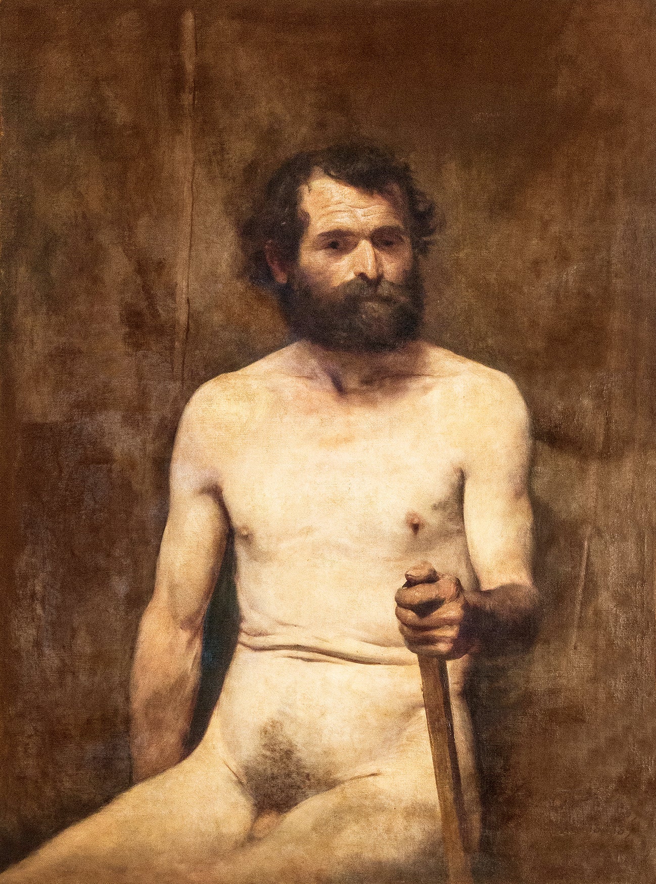 Nu masculin envoyé avec bastão - Eliseu Visconti image 1 reproduction réalisée par Alpha Reproduction