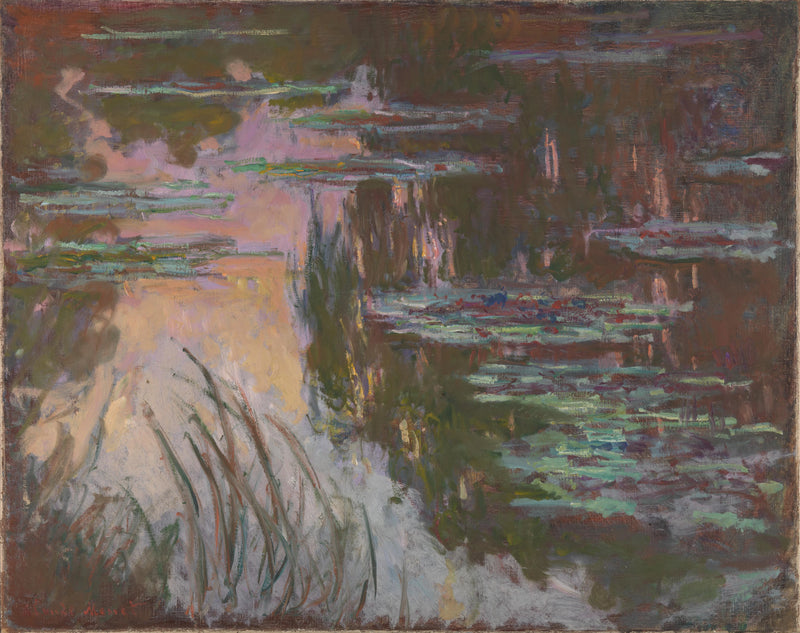 जल के लिली, सूर्यास्त - Claude Monet
