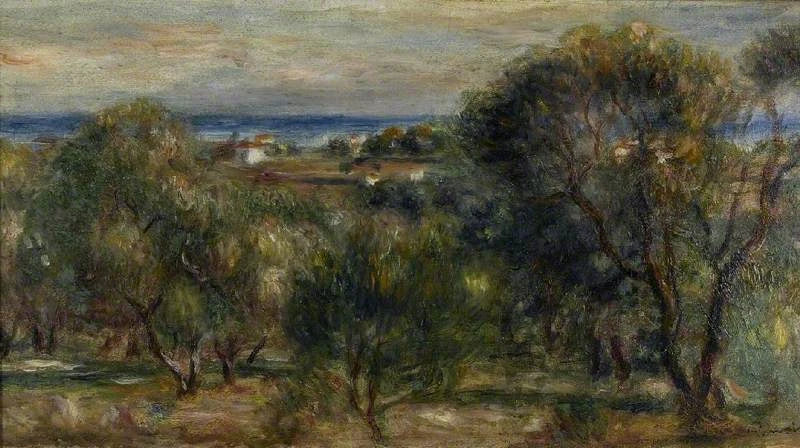 Oliviers, Cagnes de Pierre-Auguste Renoir, vers 1913–1914, Fitzwilliam Museum – reproduction peinture à l’huile sur toile