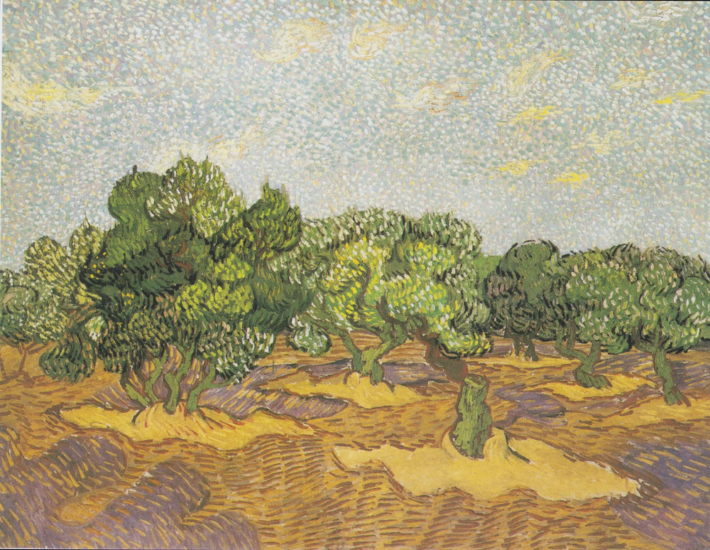 Oliviers - Vincent van Gogh image 1 copie peinte à la main à l’huile