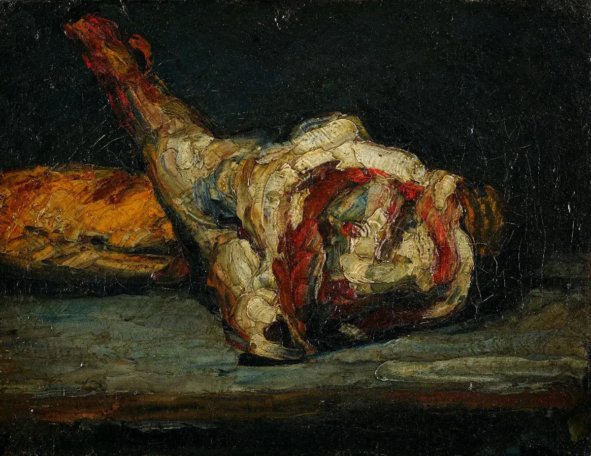 Reproduction du tableau « Pain et gigot d’agneau - Paul Cézanne » par Alpha Reproduction en peinture à l’huile