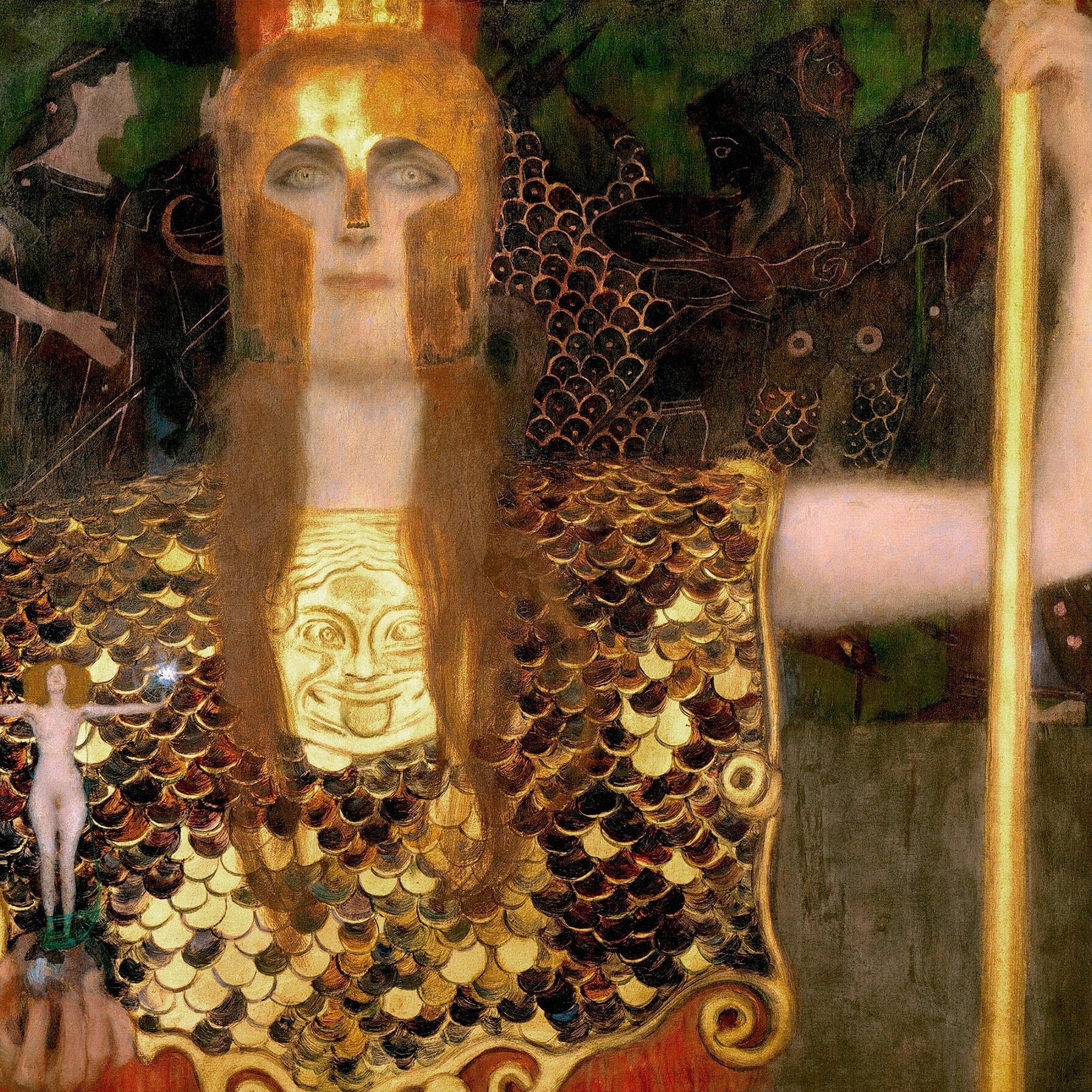Reproduction du tableau « Pallas Athéna - Gustav Klimt » par Alpha Reproduction en peinture à l’huile