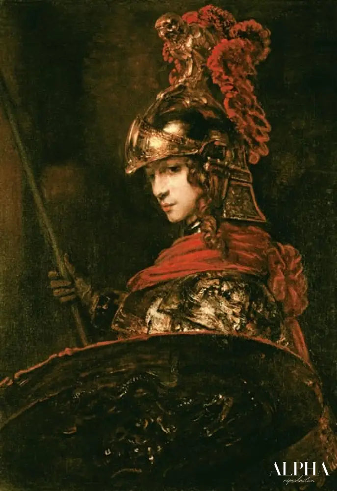 Pallas Athena ou, Figure en armure, 1664 - Rembrandt van Rijn - Reproductions de tableaux et peintures haut de gamme