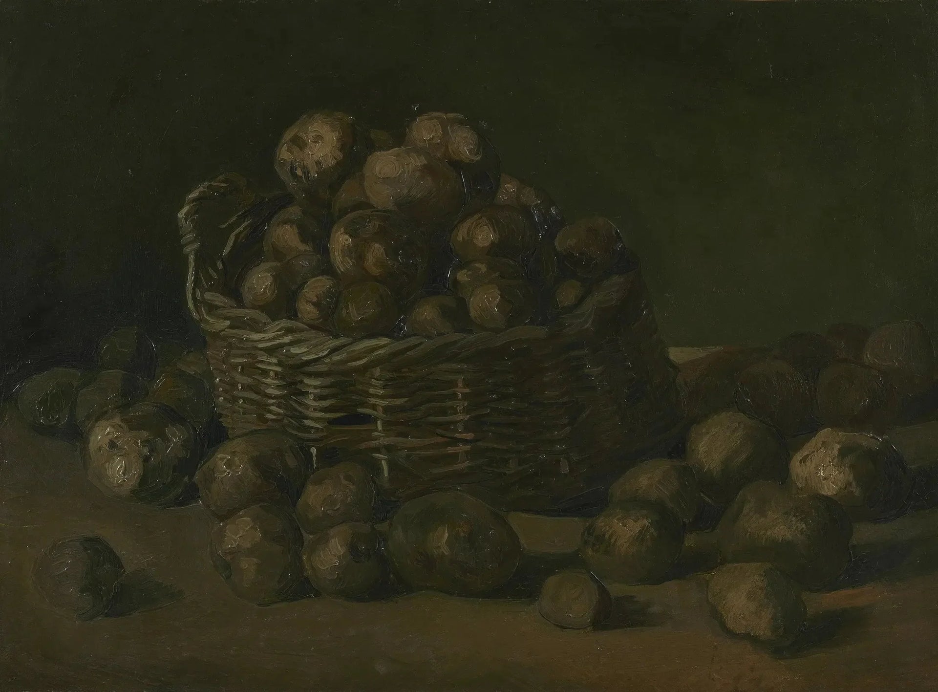 Panier de pommes de terre - Vincent van Gogh image 1 copie peinte à la main à l’huile