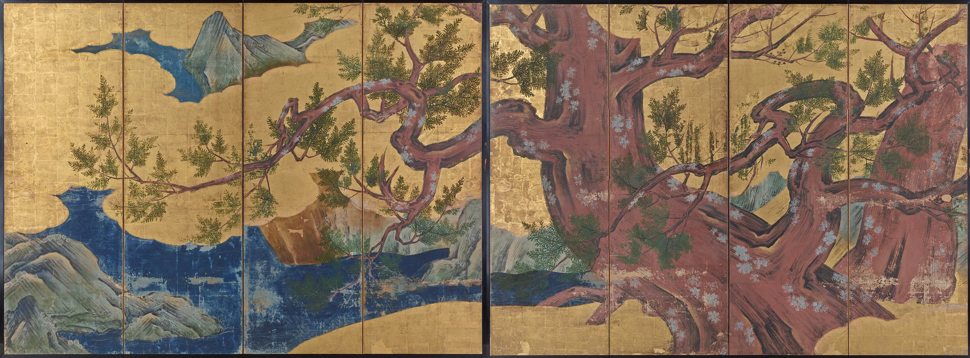 Paravent aux cyprès, Kanō Eitoku, 1590