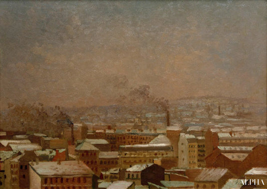 Paris sous la neige - Caillebotte - Reproductions de tableaux et peintures haut de gamme