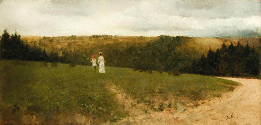 चित्र के साथ परिदृश्य - Giuseppe De Nittis