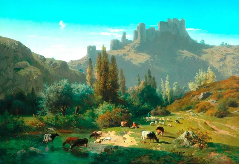 पशुचारण के साथ परिदृश्य - रोसा बोनहूर