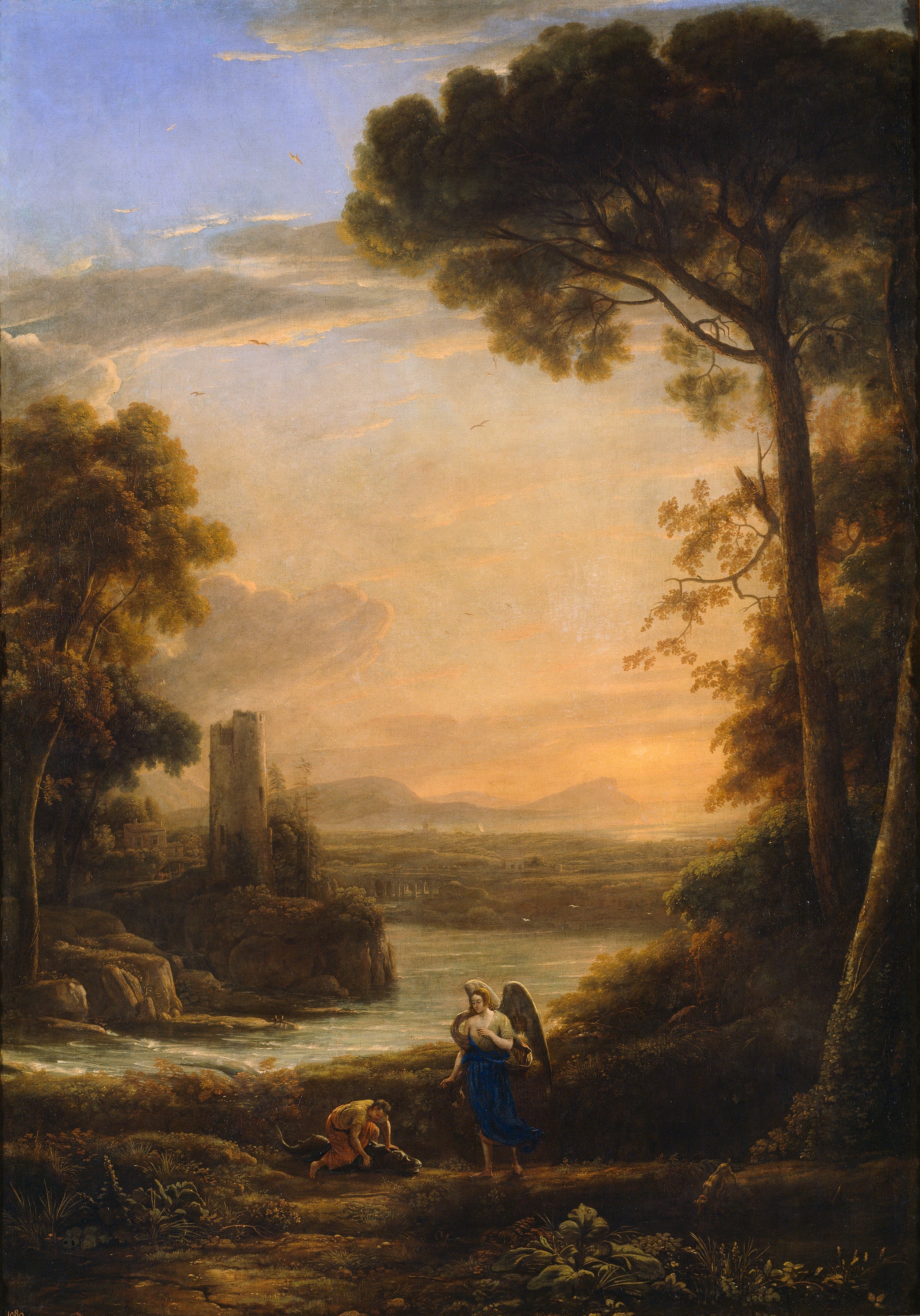 Paysage avec Tobie et Raphaël - Claude Lorrain - Alpha Reproduction