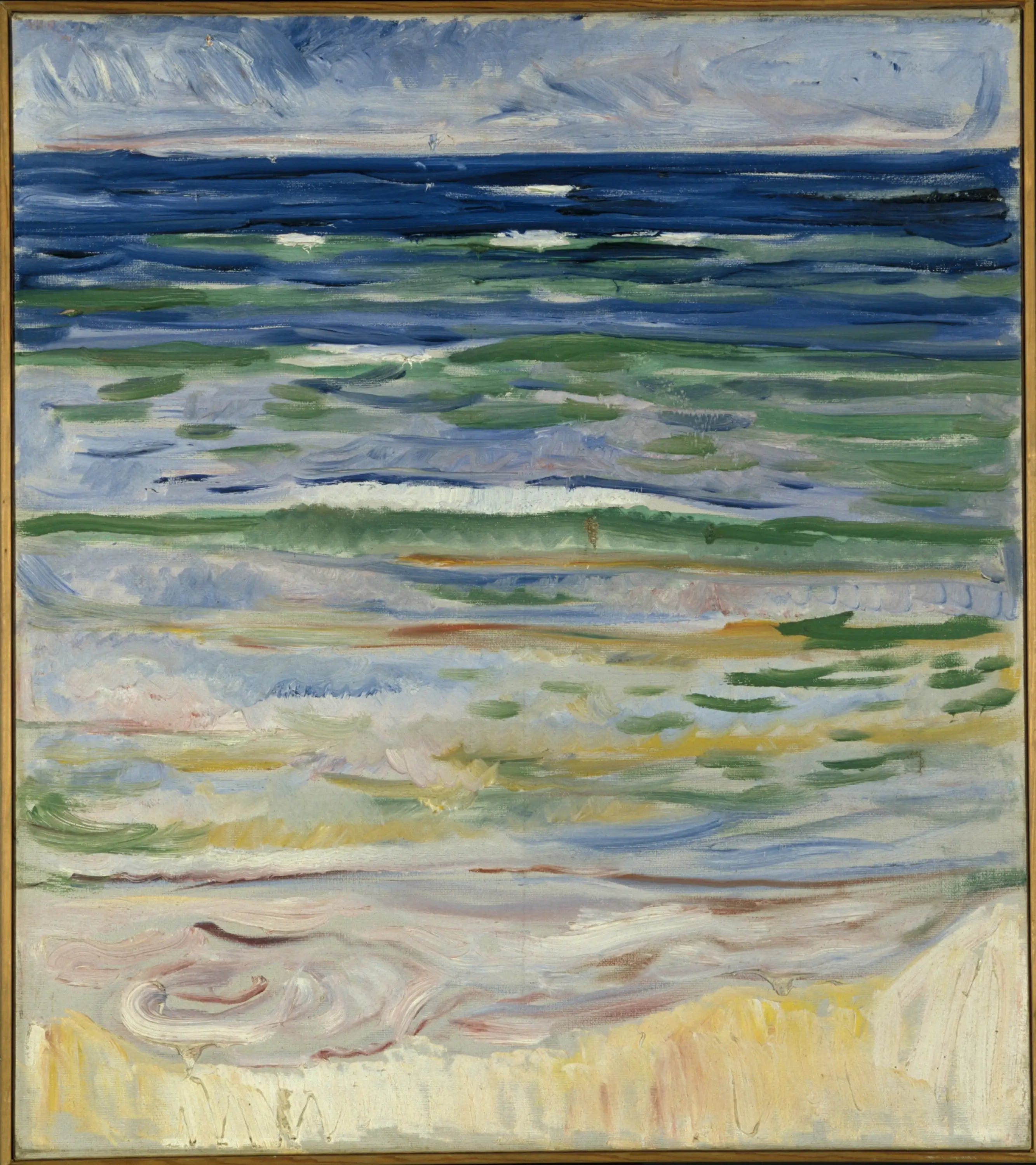 Paysage côtier de Warnemünde - Edvard Munch image 1 copie de tableau peinte à la main