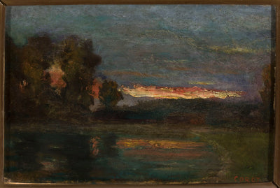 Paysage – Crépuscule au bord de l’eau - Jean-Baptiste Camille Corot - Alpha Reproduction