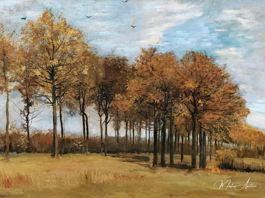 Paysage d'automne - Van Gogh - Reproductions de tableaux et peintures haut de gamme