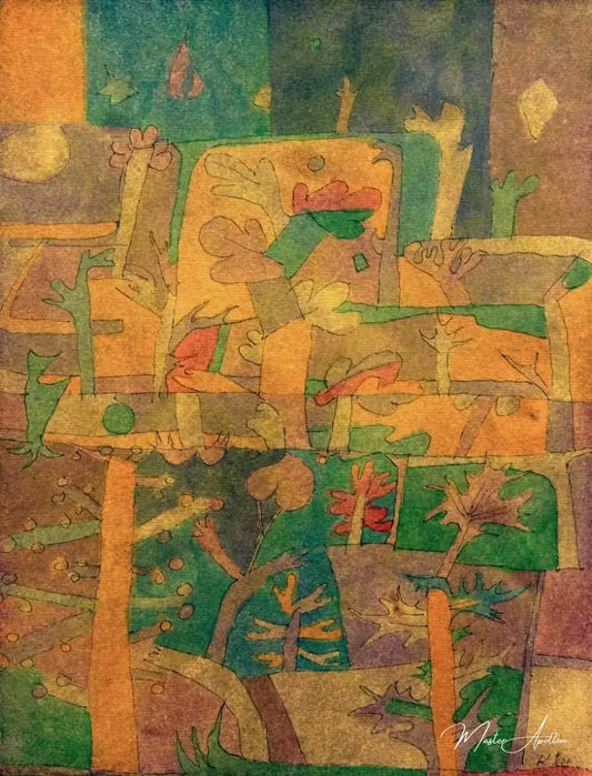 Paysage de jardin oriental, 1924 - Paul Klee - Reproductions de tableaux et peintures haut de gamme