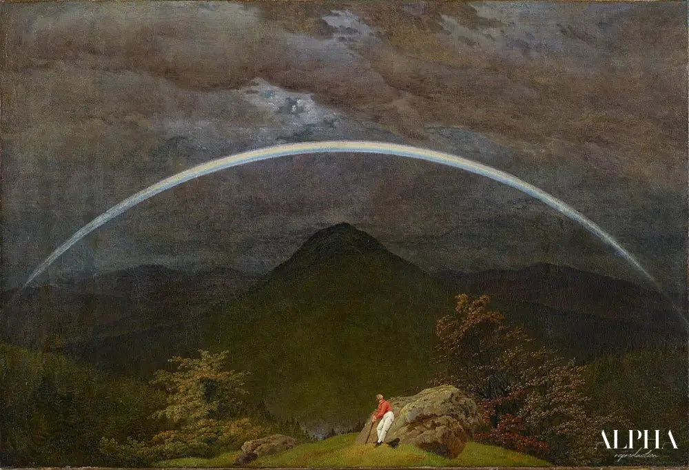 Paysage de montagne avec arc-en-ciel - Caspar David Friedrich - Reproductions de tableaux et peintures haut de gamme