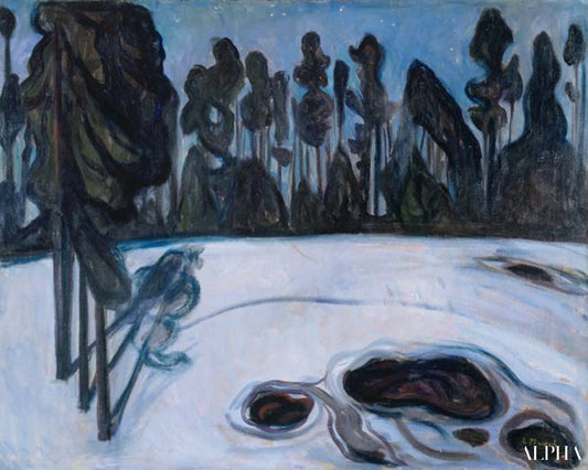 Paysage d'hiver de Edvard Munch - Reproductions de tableaux et peintures haut de gamme