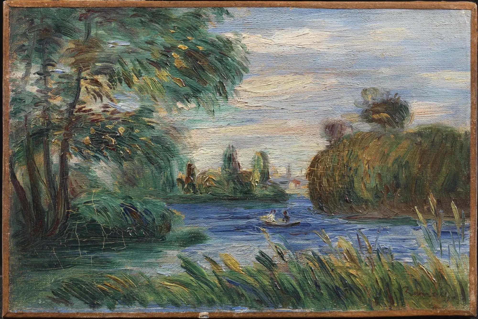 Paysage fluvial - Pierre-Auguste Renoir image 1 copie peinte à la main à l’huile