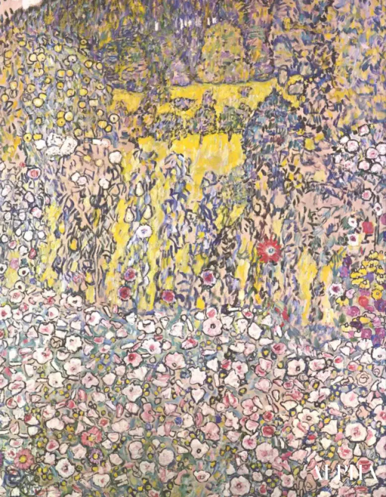 Paysage horticole avec un sommet de colline - Gustav Klimt - Reproductions de tableaux et peintures haut de gamme