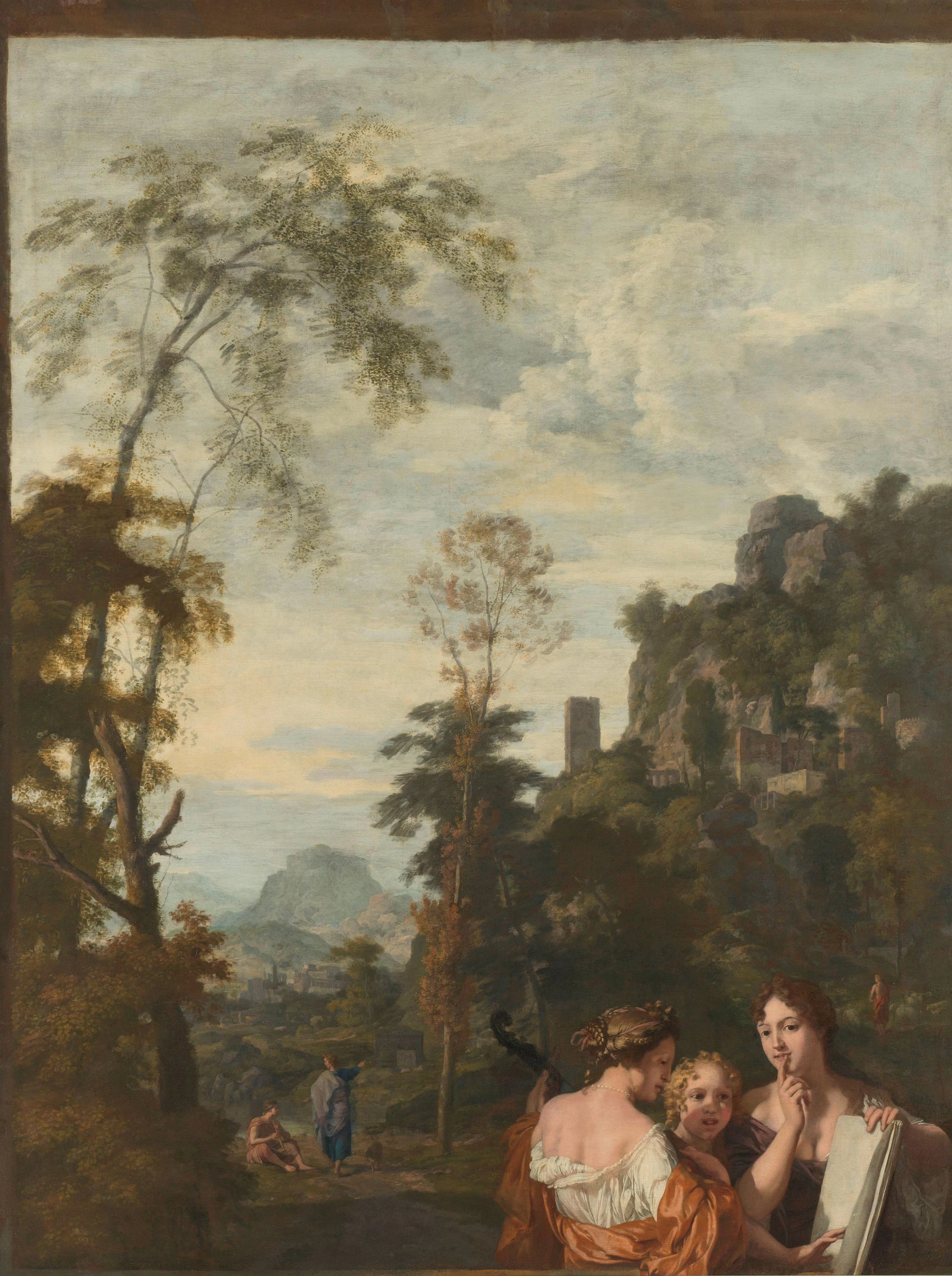 Paysage italien avec trois femmes faisant de la musique - Gérard de Lairesse