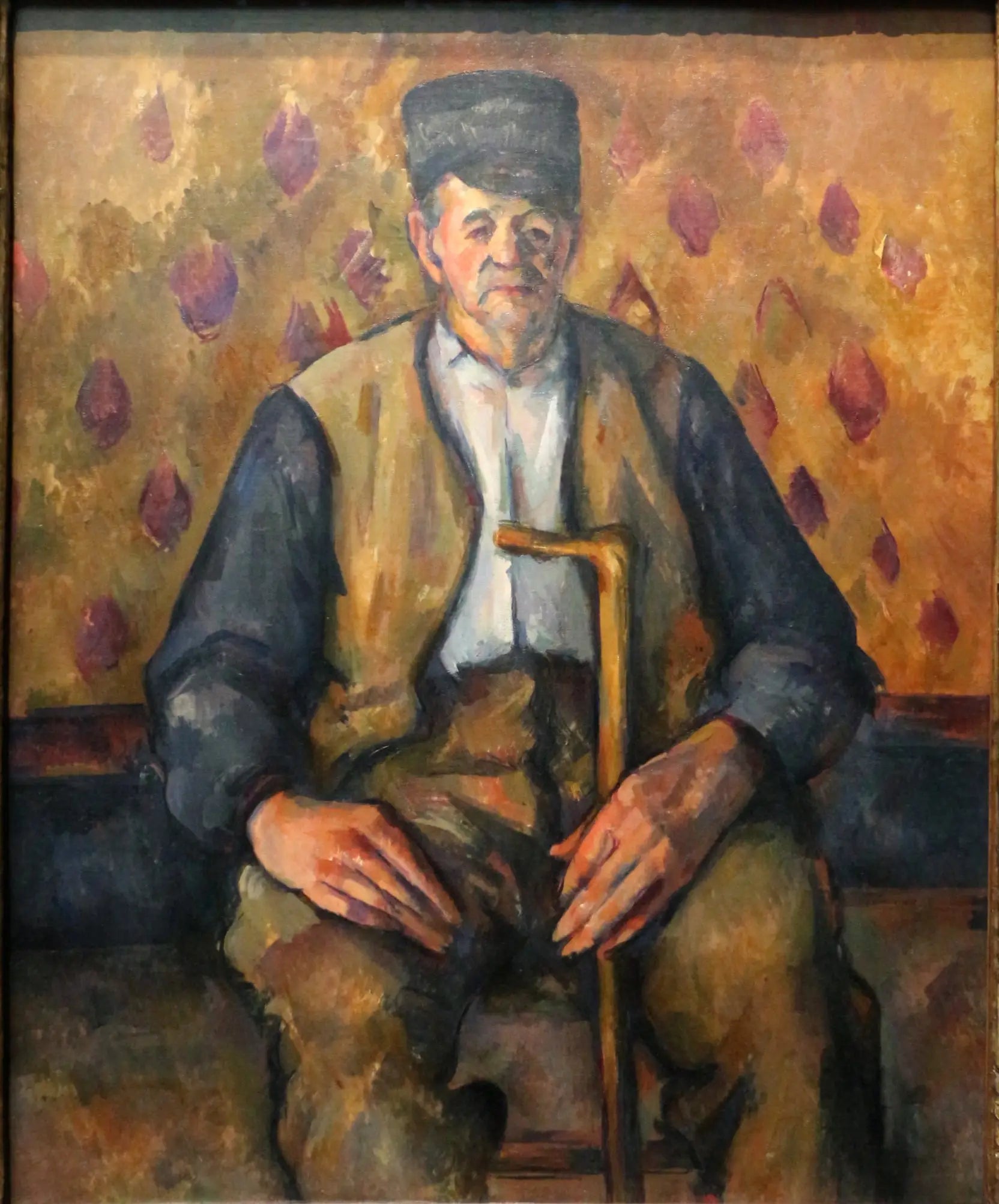 Paysan assis - Paul Cézanne image 1 copie de tableau peinte à la main